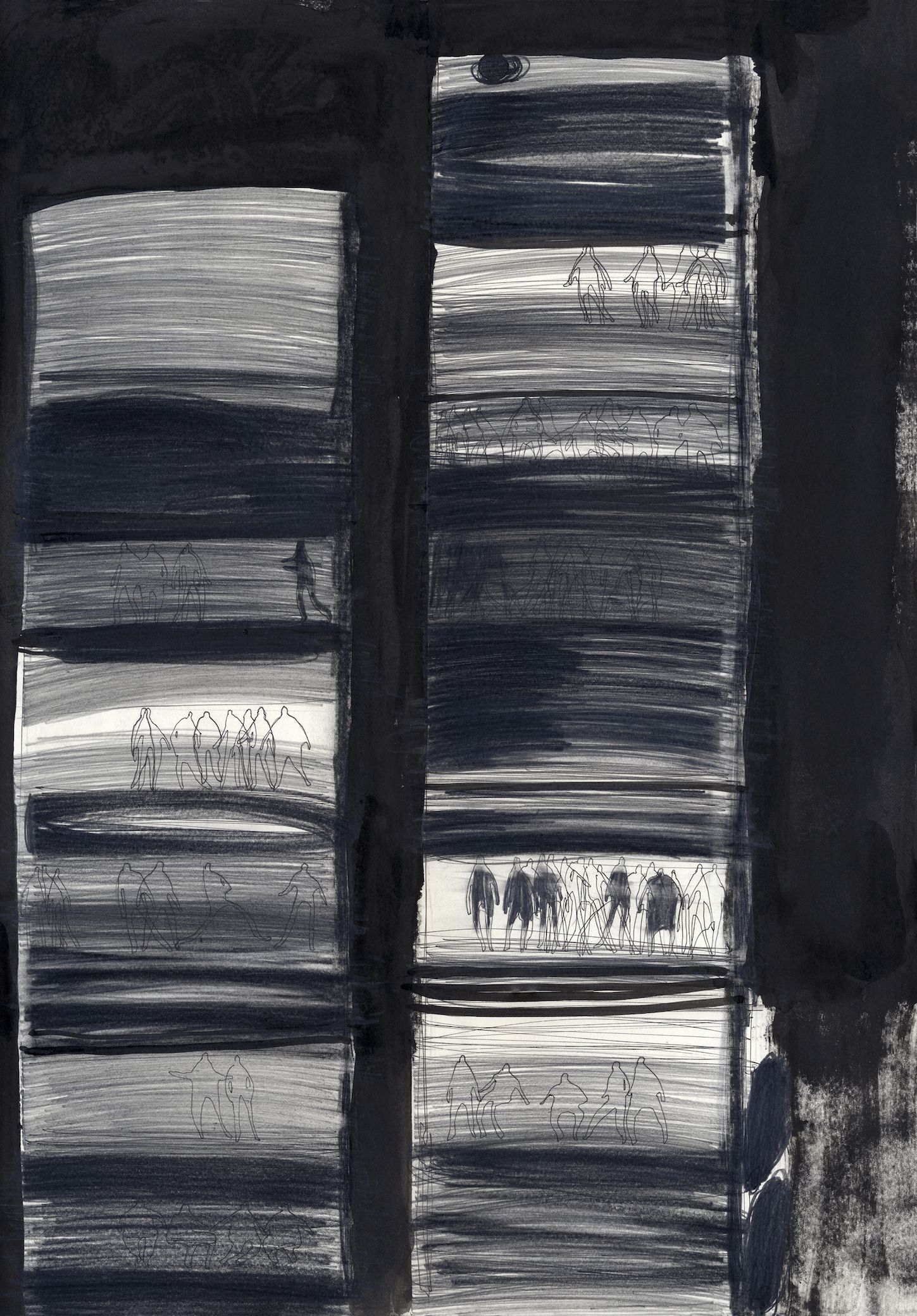 tower ghosts at night